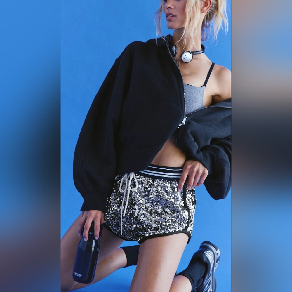 Free People By Free People Movement Shining Star Sequin Shorts
